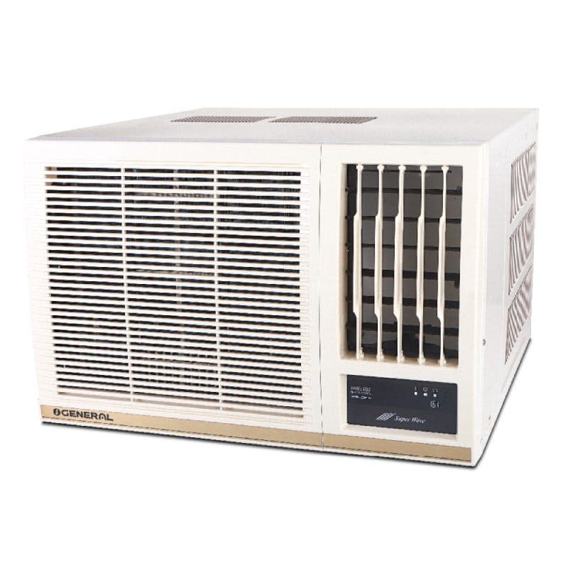 OGeneral BBA Series Window 1.5 Ton 2 Star Fixed Speed AC | Super Wave Technology | Power Saver Compressor | 3 Speed Cooling | White (AXGB18BBAA-B)