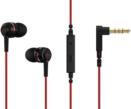Soundmagic ES18S In-Ear Headphone With Mic (Black/Red) In-Ear