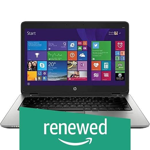 (Renewed) HP Elitebook 840 G2 14-inch Laptop (5th Gen Core i7/8GB/256GB/DOS/Integrated Graphics), Black Laptops
