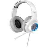 Edifier V4 Gaming Headphones Built-in 7.1 Virtual Surround Sound/LED Lighting/Vibration Effects /40mm Directional Drivers (White)