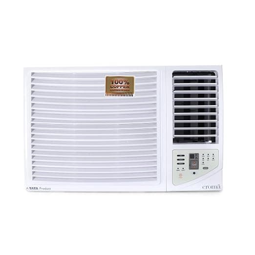 Croma 1 Ton 3 Star Window AC (Copper, CRAC1181, White) with FREE Installation