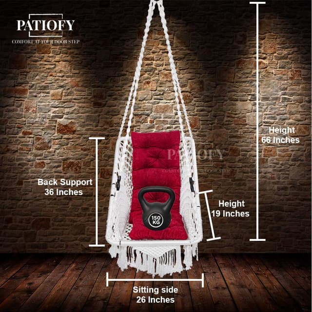 Rictangular Shape Patiofy Premium Rectangle Shape Swing/ Swing for Balcony/Swi… | Price ...