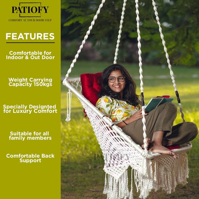 Rictangular Shape Patiofy Premium Rectangle Shape Swing/ Swing for Balcony/Swi… | Price ...